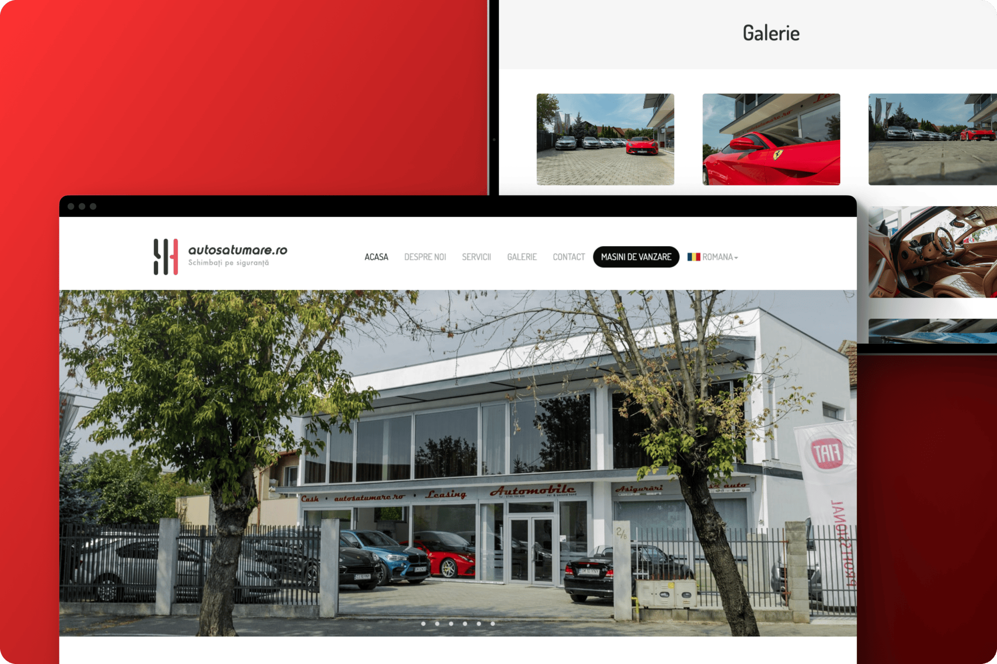Car dealership website UX/UI design by AK Visuals